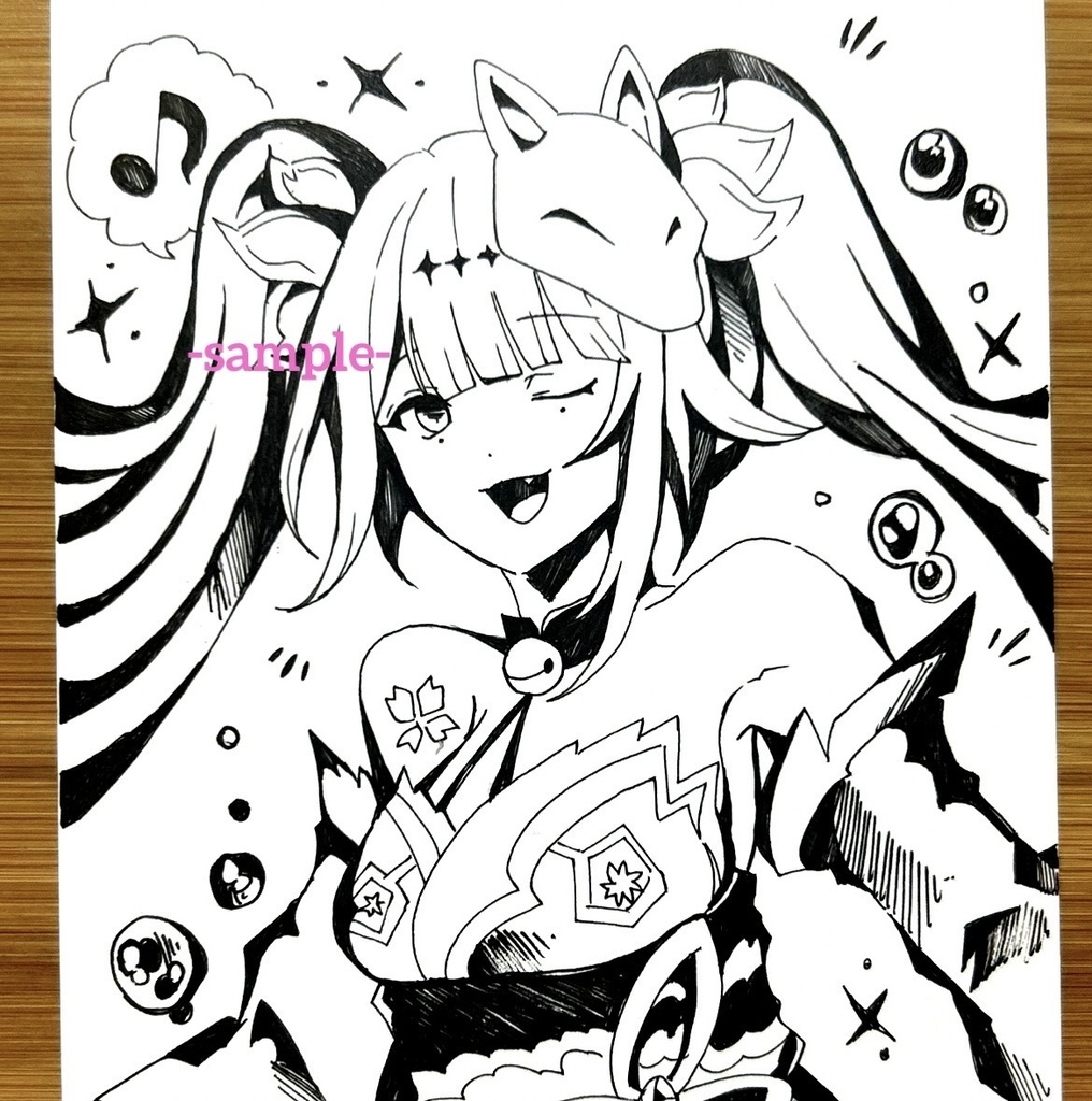 [スタレ]花火　手描きポストカード