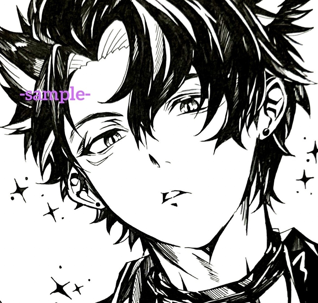 [原神]リオセスリ　手描き色紙