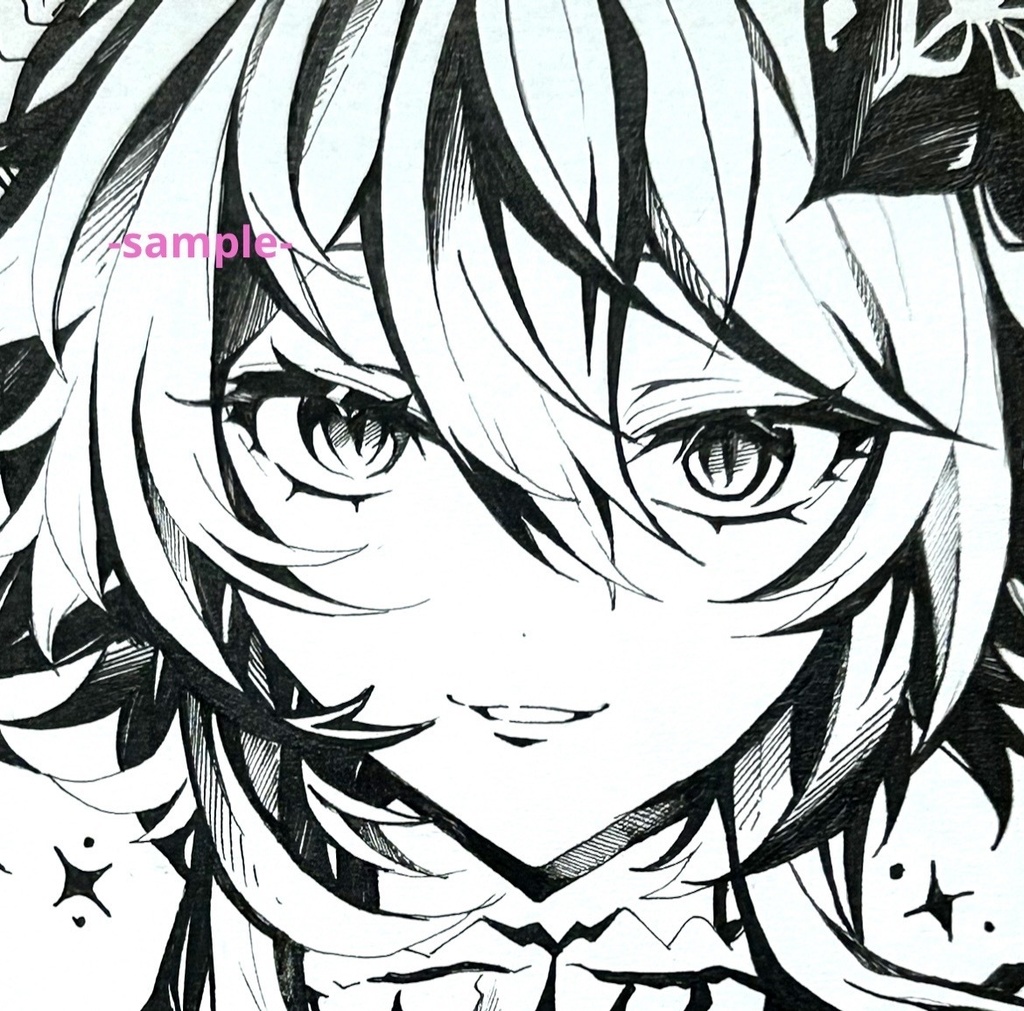 [スタレ]長夜月　三月なのか　手描き色紙