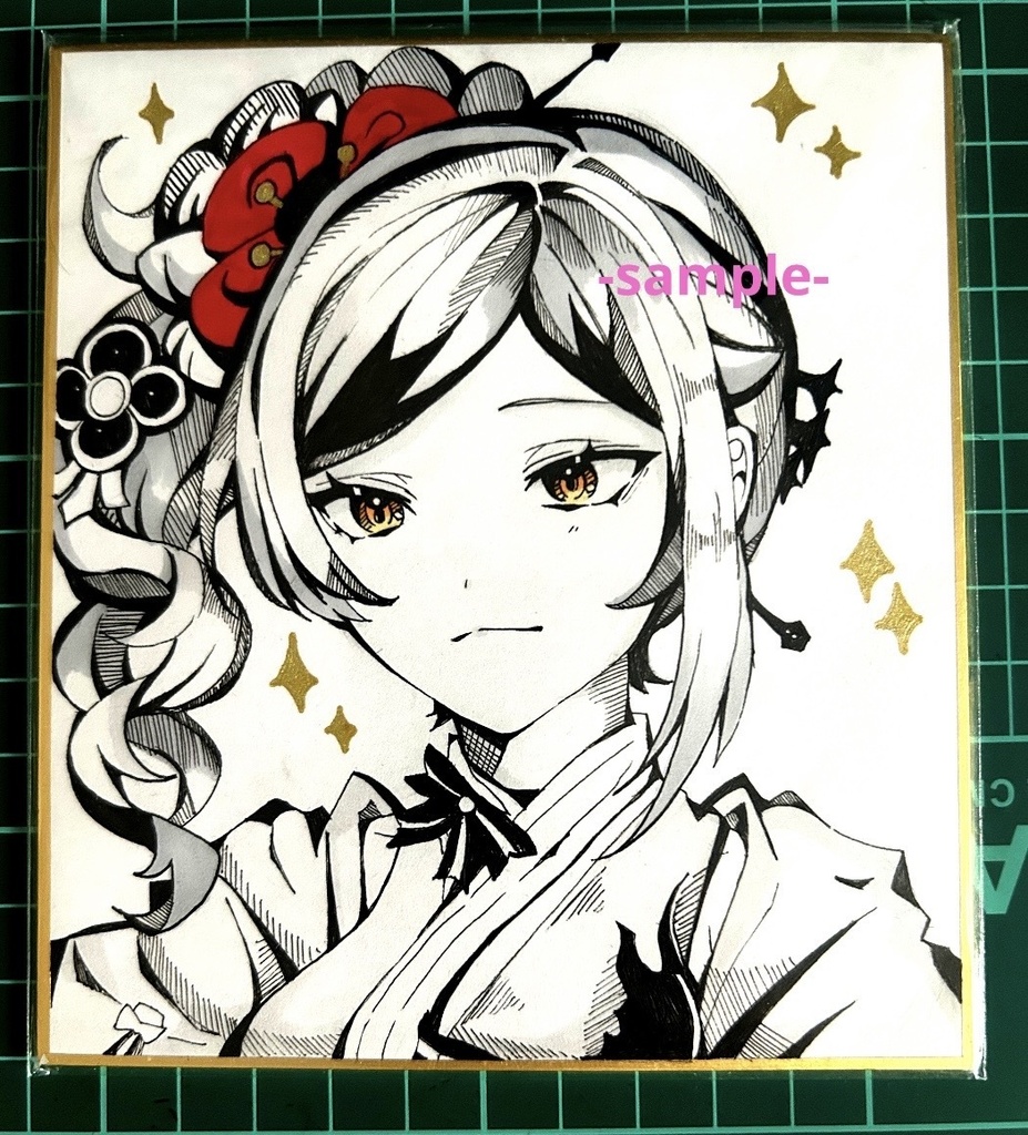 ★訳あり/原神 千織 手描き色紙