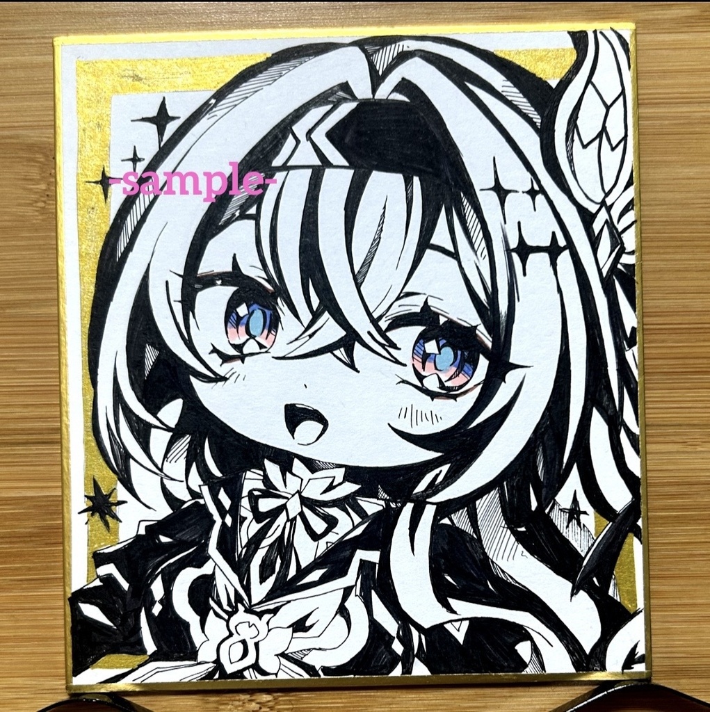 ★訳あり/スタレ ホタル 手描き色紙