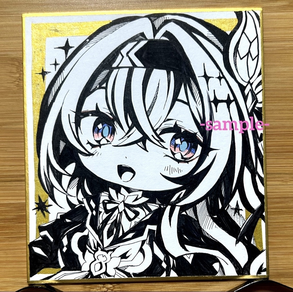 ★訳あり/スタレ ホタル 手描き色紙