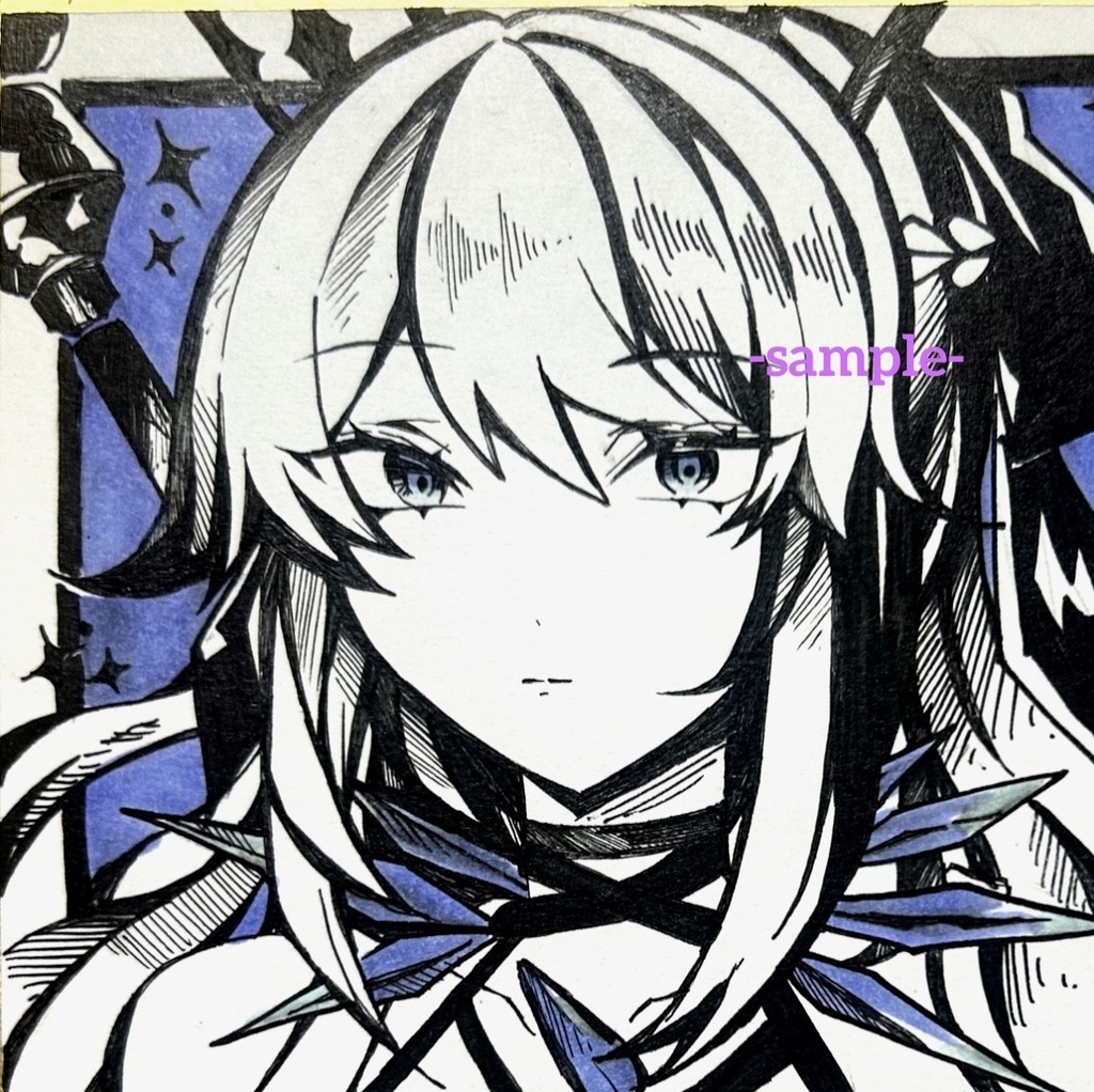 [FGO]モルガン　手描き色紙
