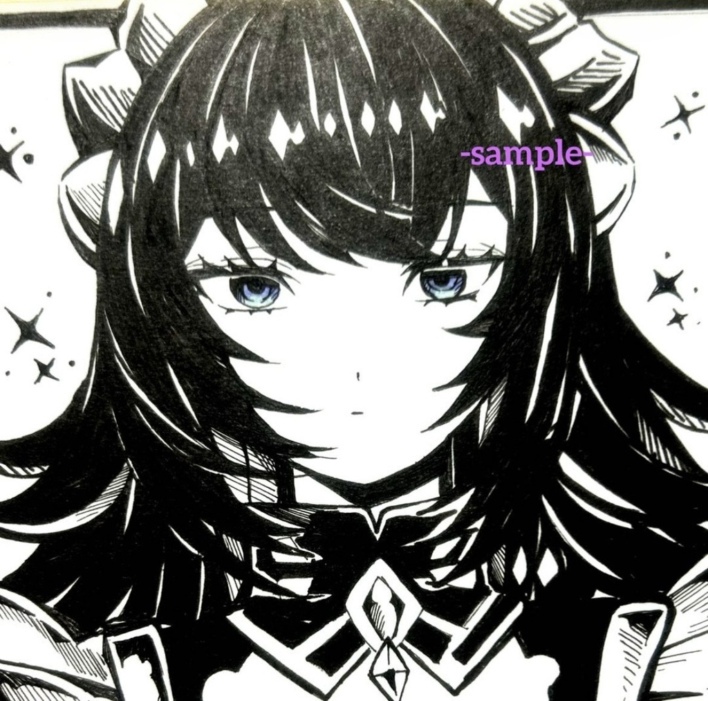 [原神]ダニカ　手描き色紙