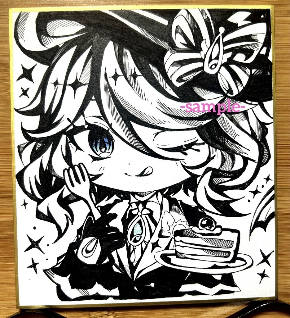 ★訳あり/原神 フリーナ 手描き色紙