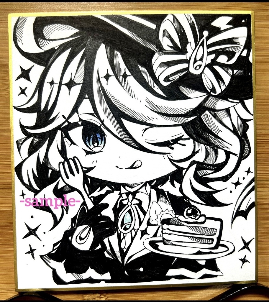 ★訳あり/原神 フリーナ 手描き色紙