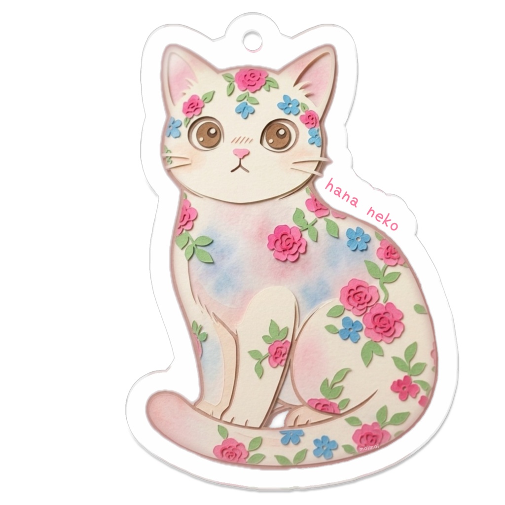 はなねこ(切り絵)1