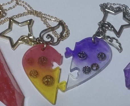 【リクエスト】レジン ハートキーホルダー