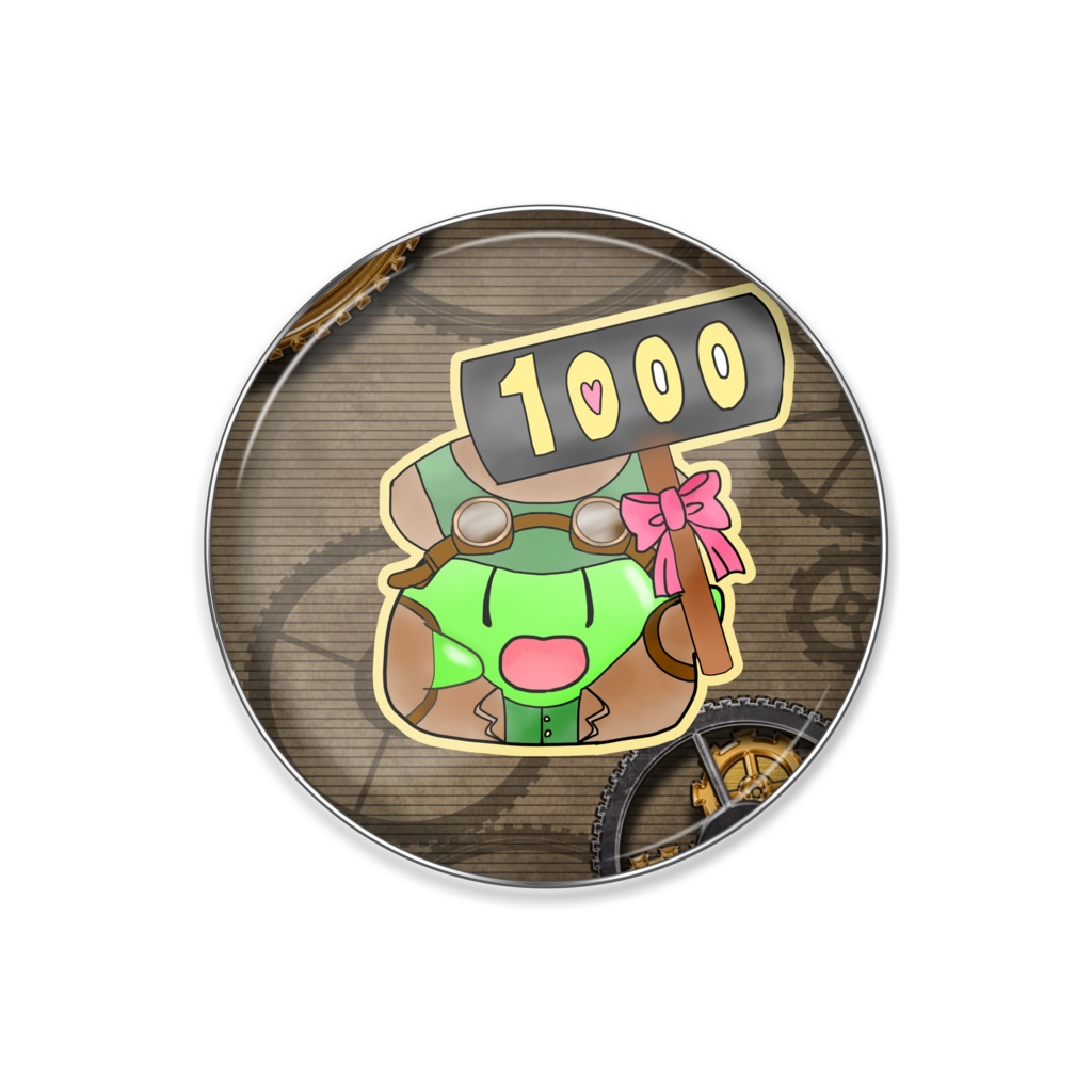 スチームパンクスラたんピンバッジ