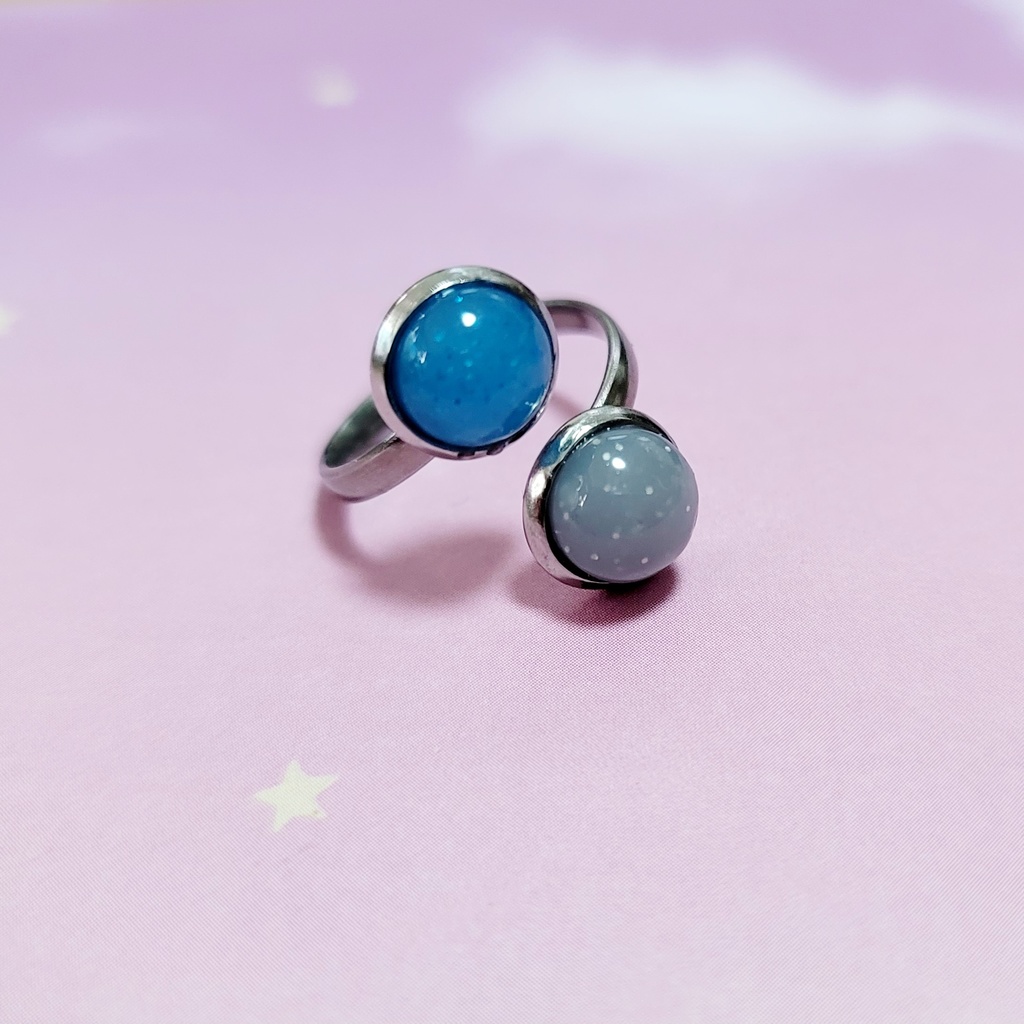 モンちゃん用腕輪 青×グレー ケースなし