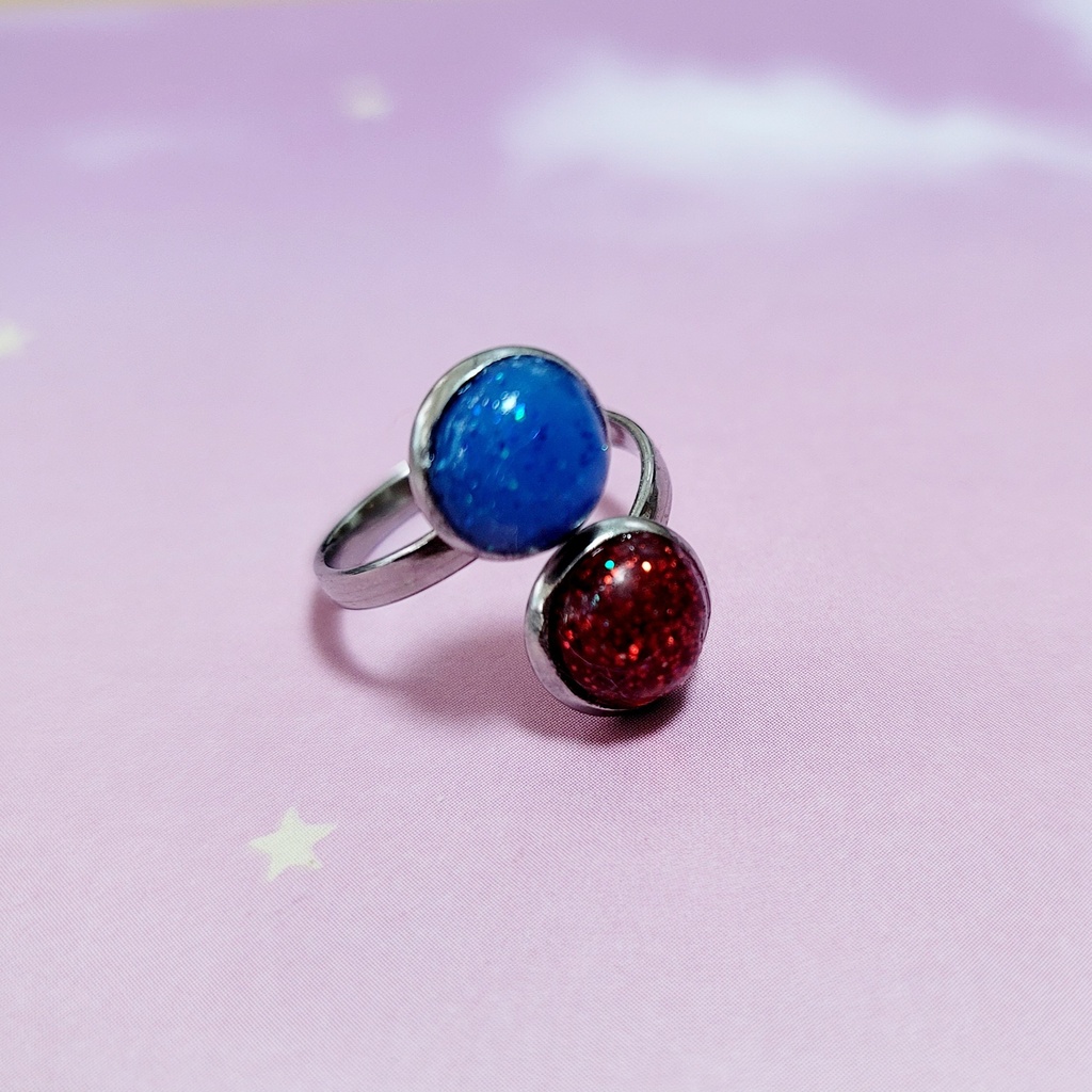 モンちゃん用腕輪 青×赤 ケースなし