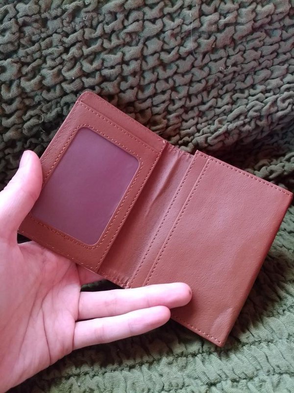 なぎまるくんのレザー製名刺入れ