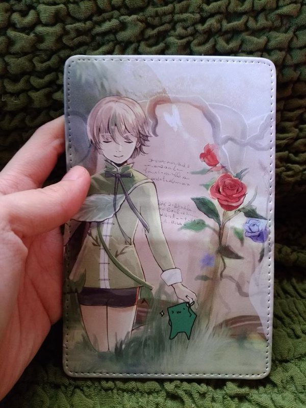 なぎまるくんのレザー製名刺入れ