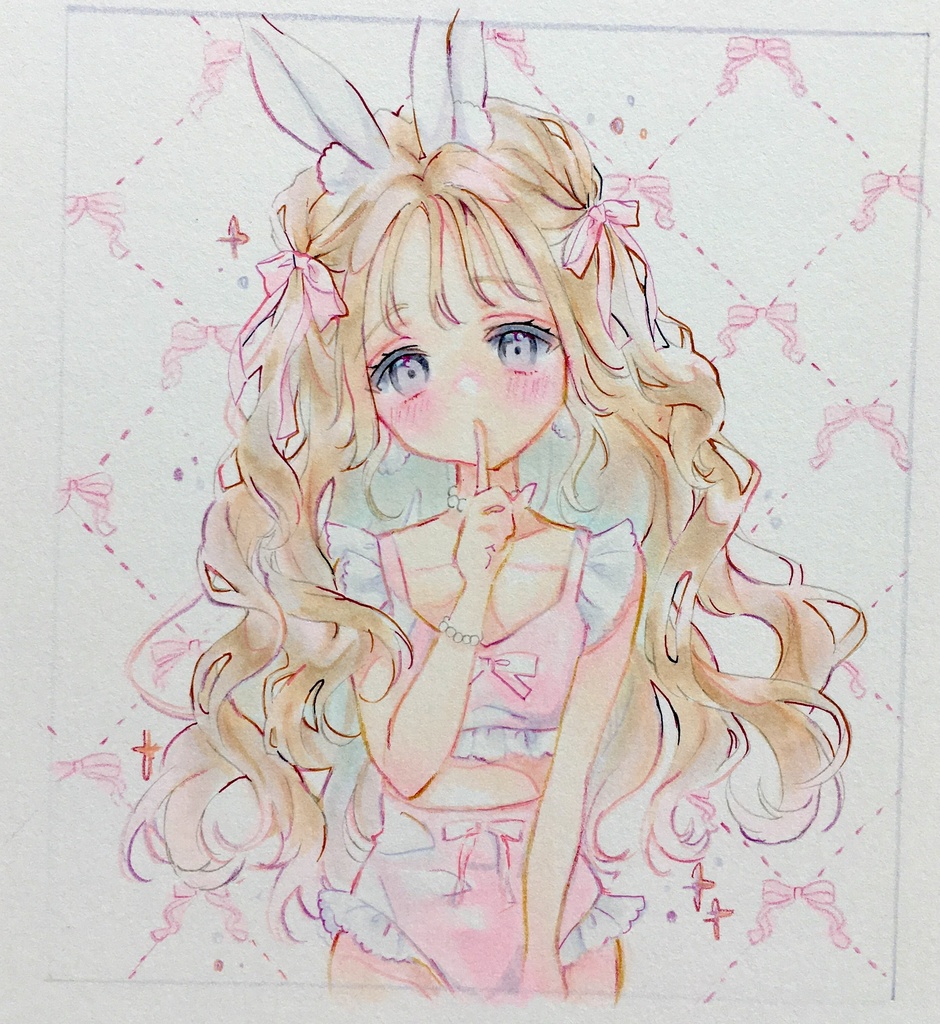 小色紙　原画　『キミだけ♡』