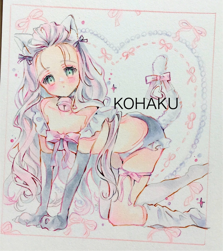 小色紙　原画　『キュートなおねだり♡』