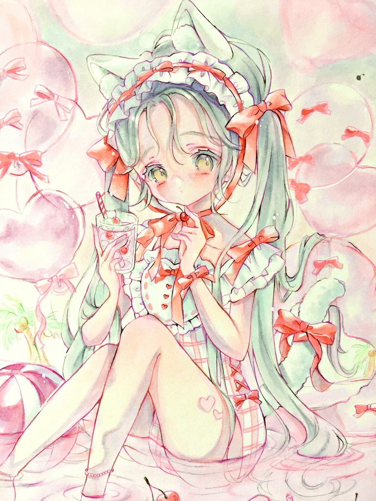 【原画】b5 『cherry pool』