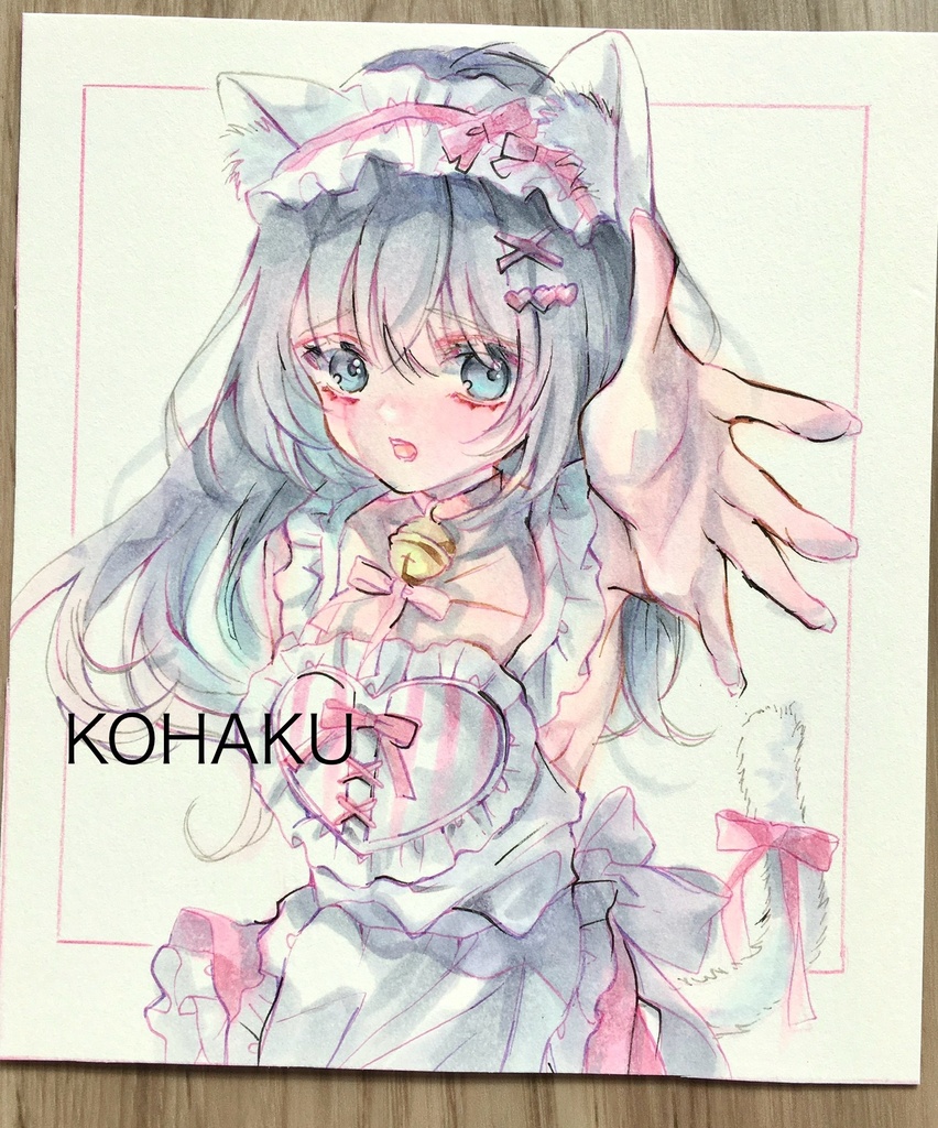 【原画】小色紙『今日は特別に繋いであげるっ！』