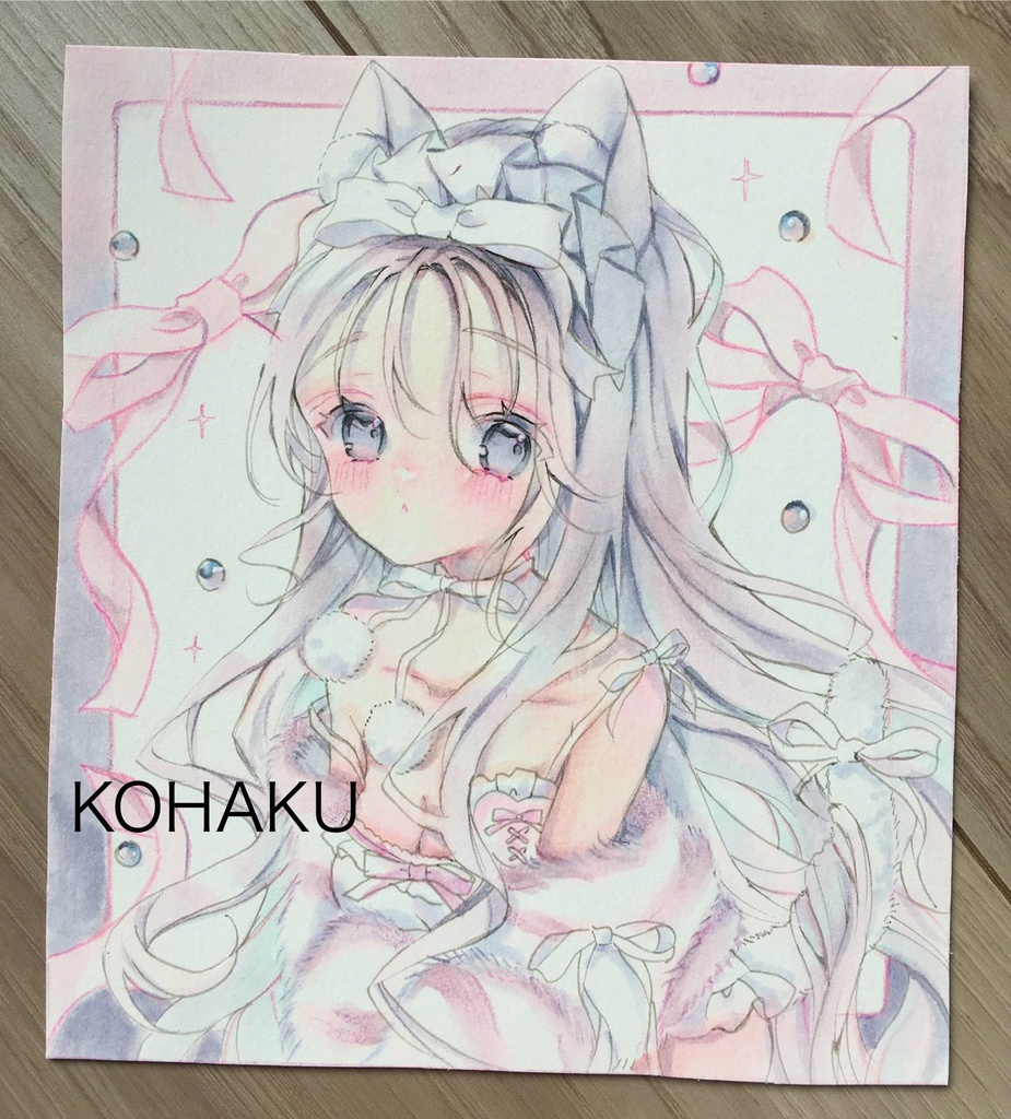 【小色紙原画】『ぼくの不意打ち』