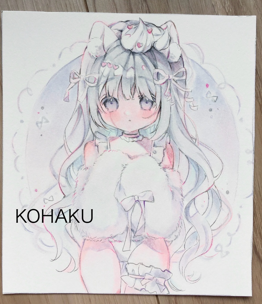 【小色紙原画】『whip cream2』約11✖️13