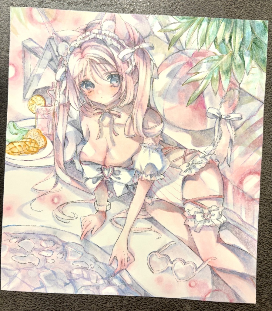 12✖︎13色紙原画　『灼熱よりもぼくを愛して』