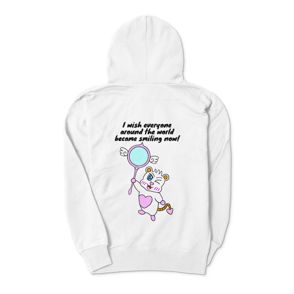 いっちーオリジナルパーカー(白)両面タイプ