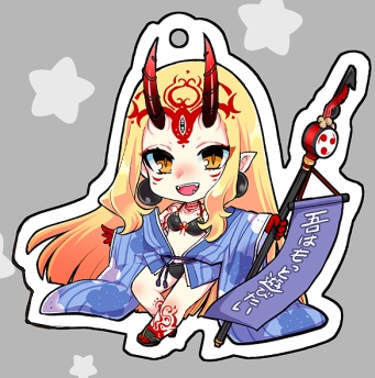 水着茨木童子(青)アクリルキーホルダー