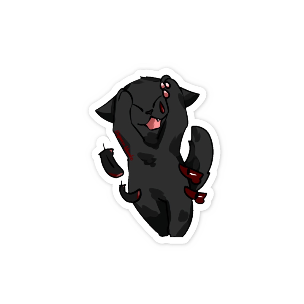 魔猫ステッカー〜猫ミームver.〜