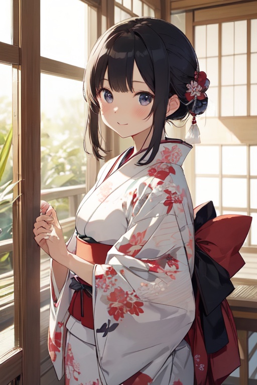野間正記 イラスト事務所　夏の夜、浴衣が彩るロマンティックな一時