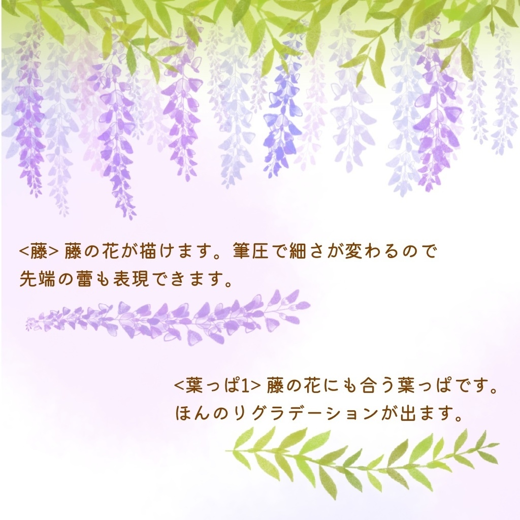 絵になる植物(春)ブラシ18本セット/procreate専用ブラシ