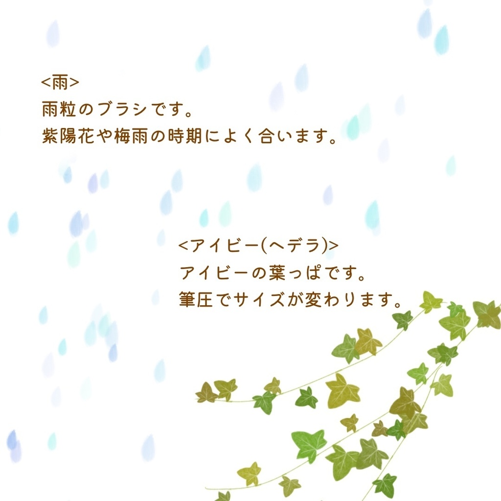 絵になる夏の植物ブラシ21本セット/procreate専用ブラシ