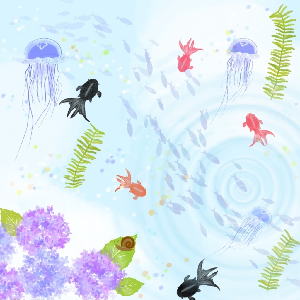 絵になる夏の生き物ブラシ+α 6本セット/procreate専用ブラシ