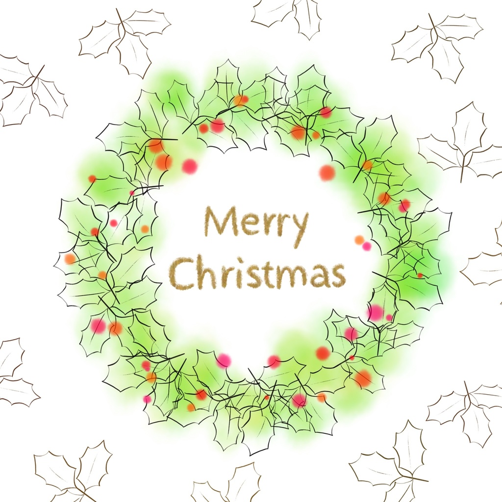 絵になる植物ブラシ(線画)23本セット/procreate専用ブラシ