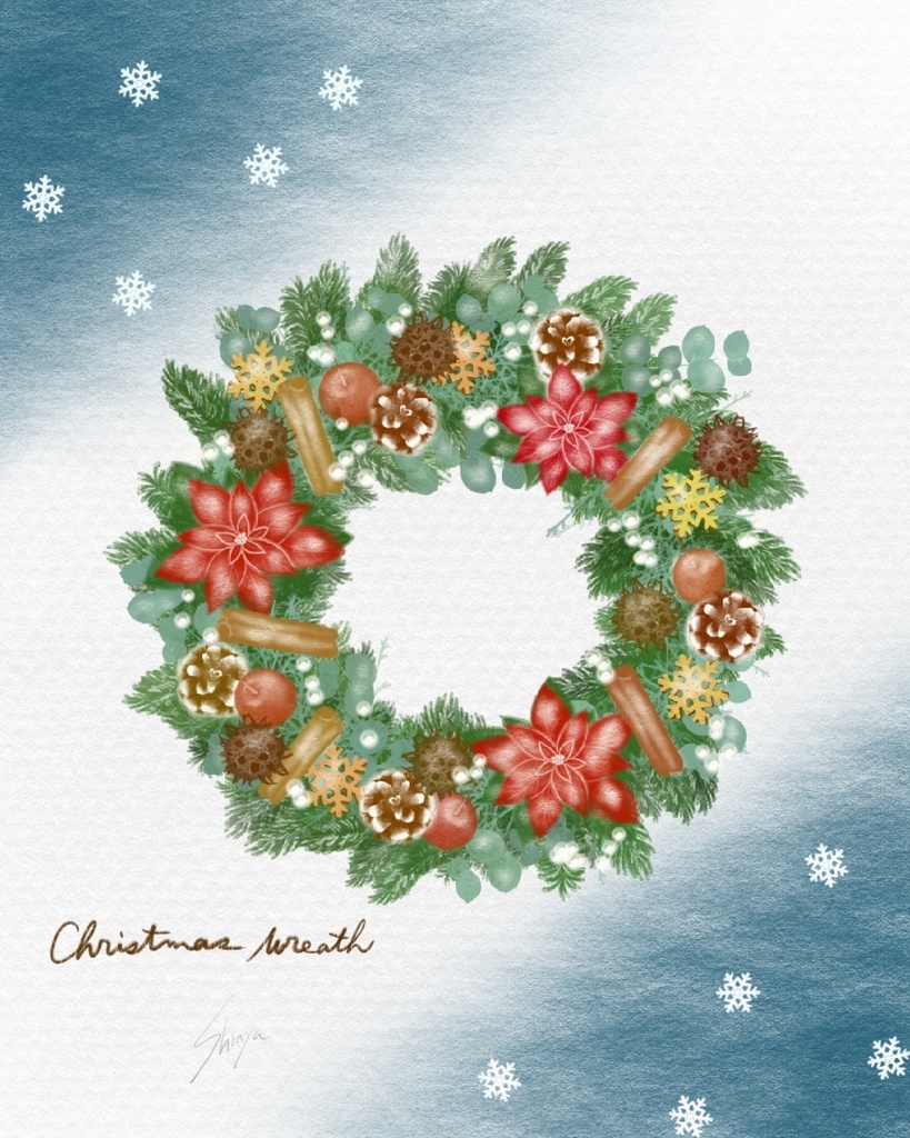 絵になる冬の植物ブラシ29本セット/procreate専用ブラシ