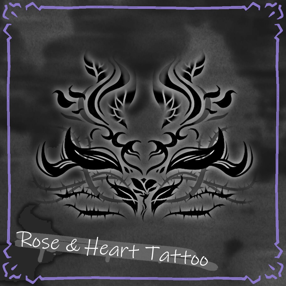【無料】バラとハートのタトゥー
