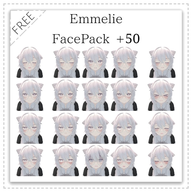 【無料】「Emmelie」表情セット +50【FREE】Emmelie FacePack +50