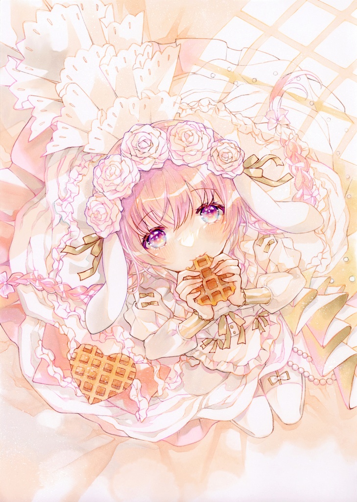 【期間限定SALE】ポストカード「ワッフルとフリル」
