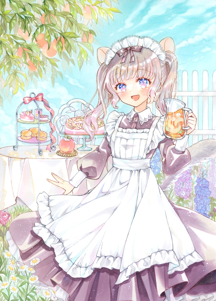 new!ポストカード「桃の香りに誘われて」