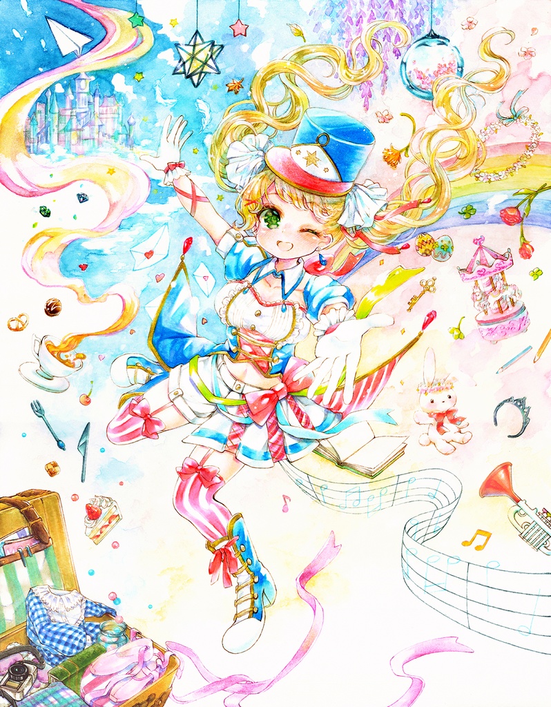 額装原画「Merry Weekend!」