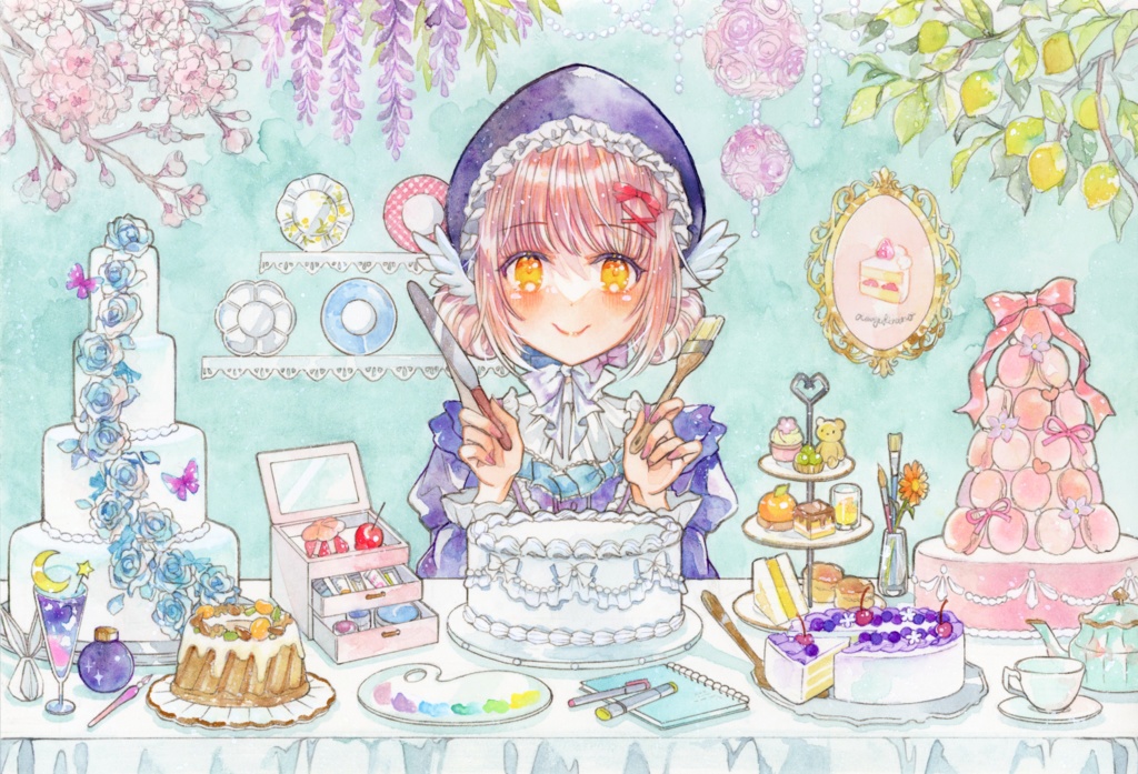 額装原画「彩りアラモード」