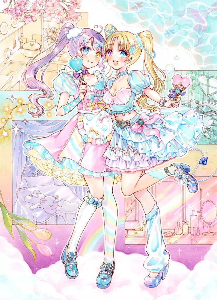 額装原画「ふわしゅわsweetルーム」