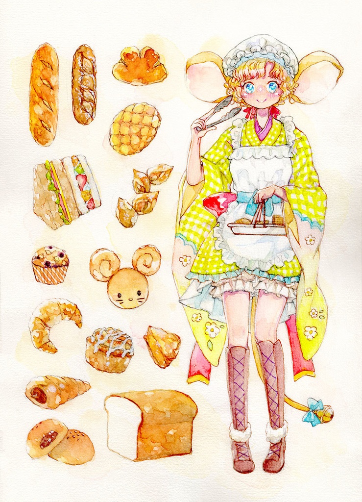 個展 フレームレス原画10~14