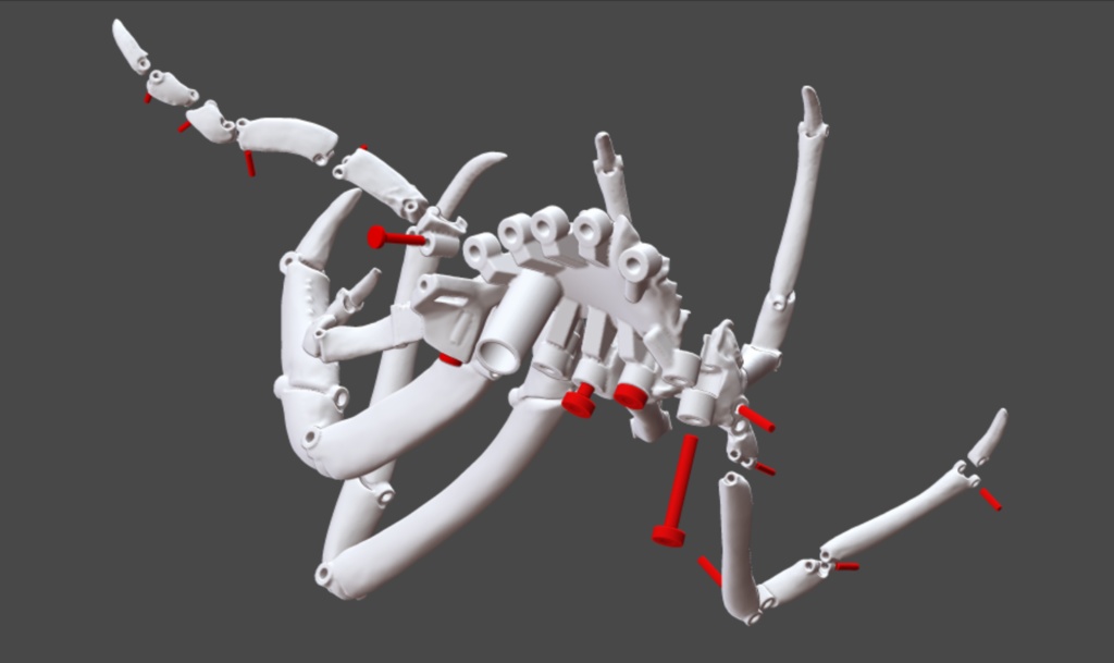 「伊勢海老の自在置物」の3Dデータ