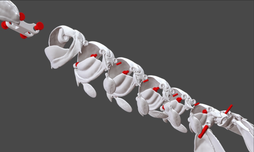 「伊勢海老の自在置物」の3Dデータ