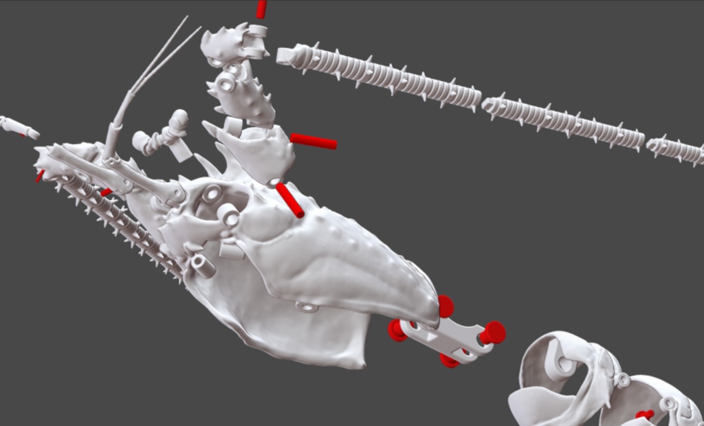 「伊勢海老の自在置物」の3Dデータ