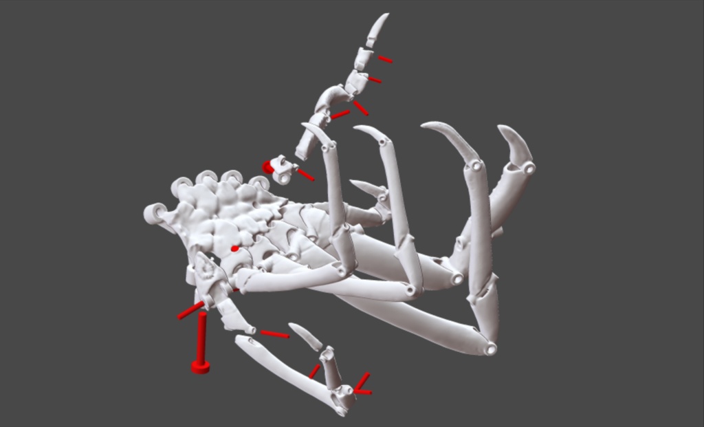 「伊勢海老の自在置物」の3Dデータ