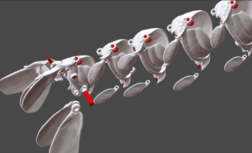 「伊勢海老の自在置物」の3Dデータ