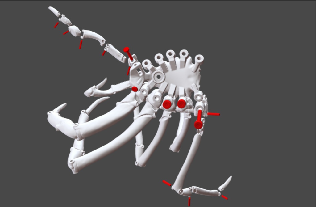 「伊勢海老の自在置物」の3Dデータ
