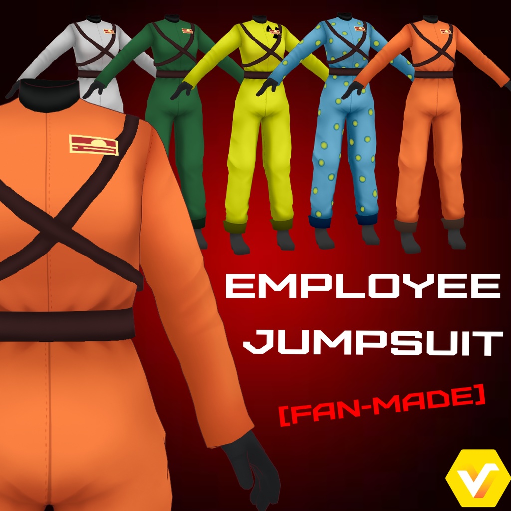 *FREE VER.* [FAN-MADE] Vroid Lethal Company Jumpsuits (Free/Full vers.)