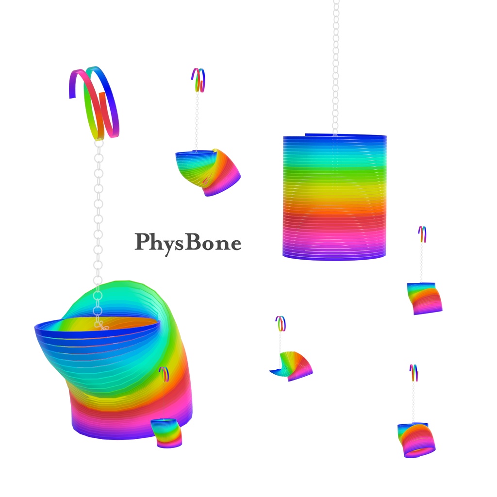 虹のばねのピアス