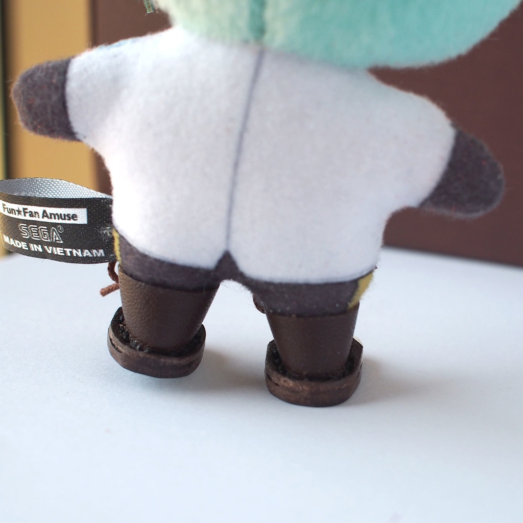 10cm ぬい用 革 靴 (ホワイト系ツートン)